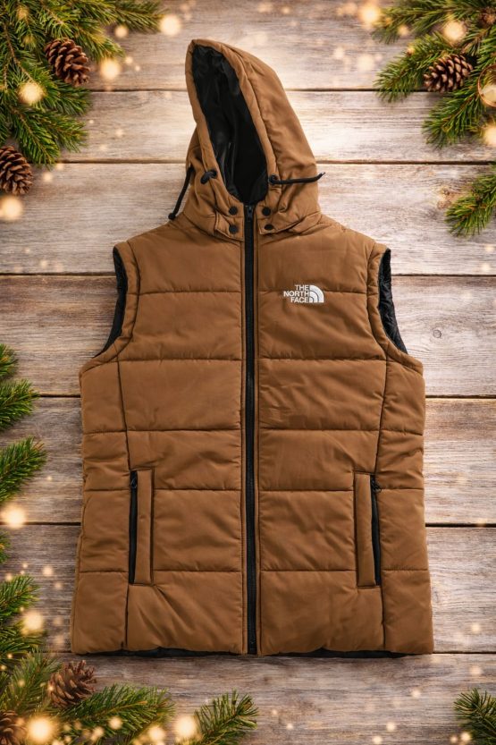 2 in 1 Vest Puffer Jacket (Khaki)