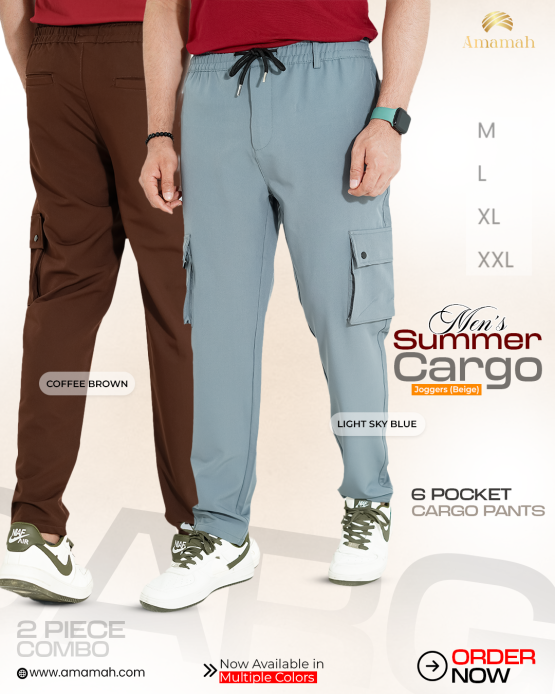 6 Pocket Cargo Combo (Coffee+Grey)